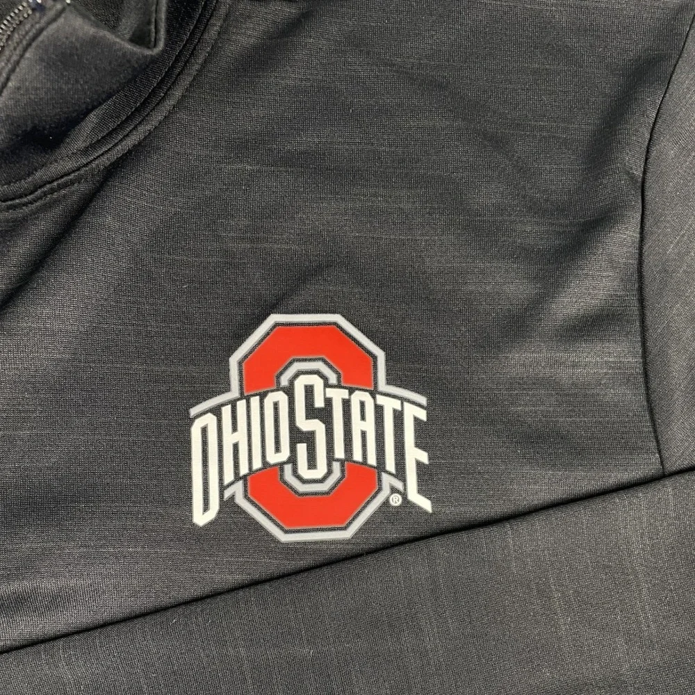 Nike Pullover Mens L Gray Ohio State Buckeyes Quarter Zip Dri-FIT  Athletic